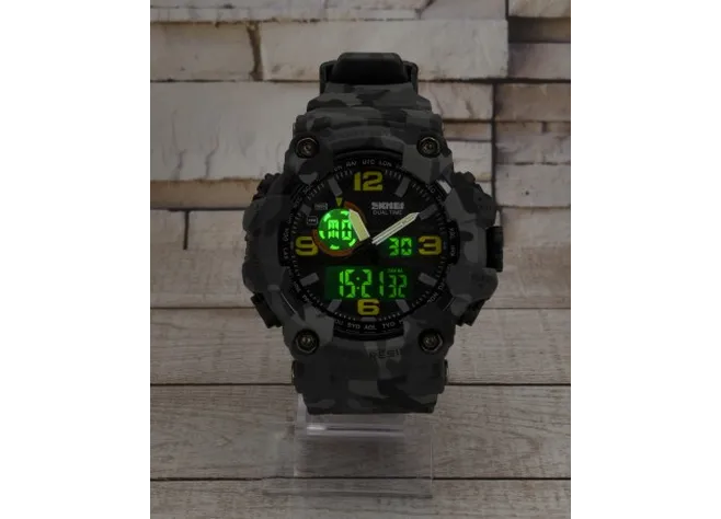 Годинник наручний тактичний Skmei 1520CMGY Gray Camo Фото 3